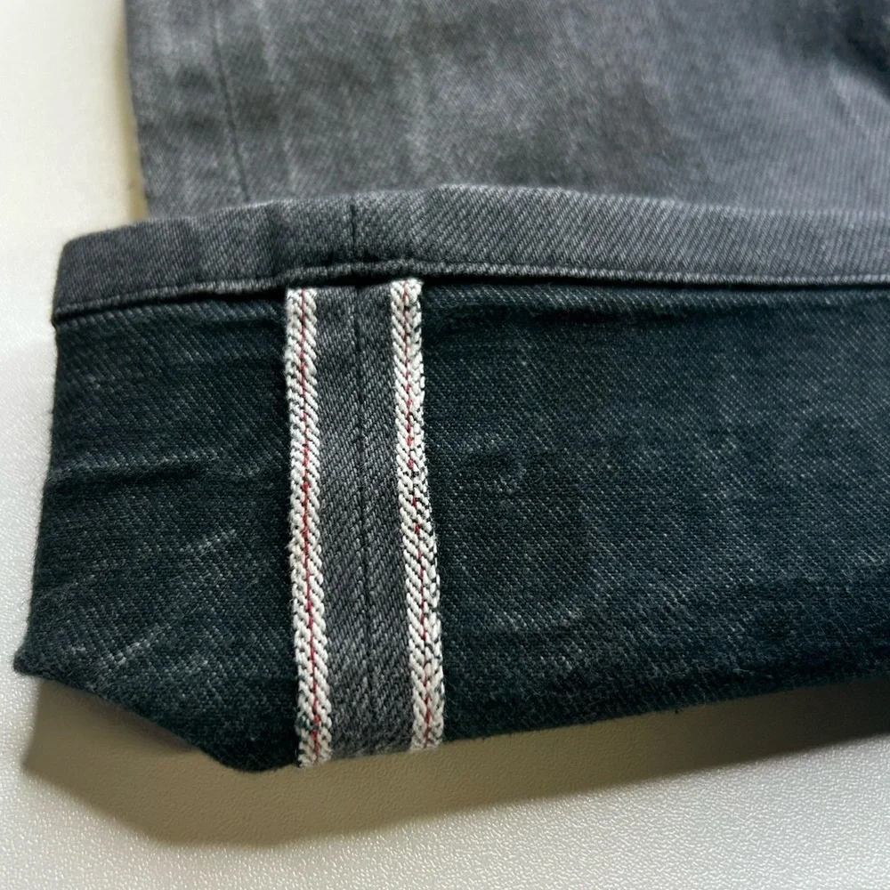 Matias Sol Jeans Gray Faded Denim Size 30x26.5 Selvedge Made‎ In USA Pants